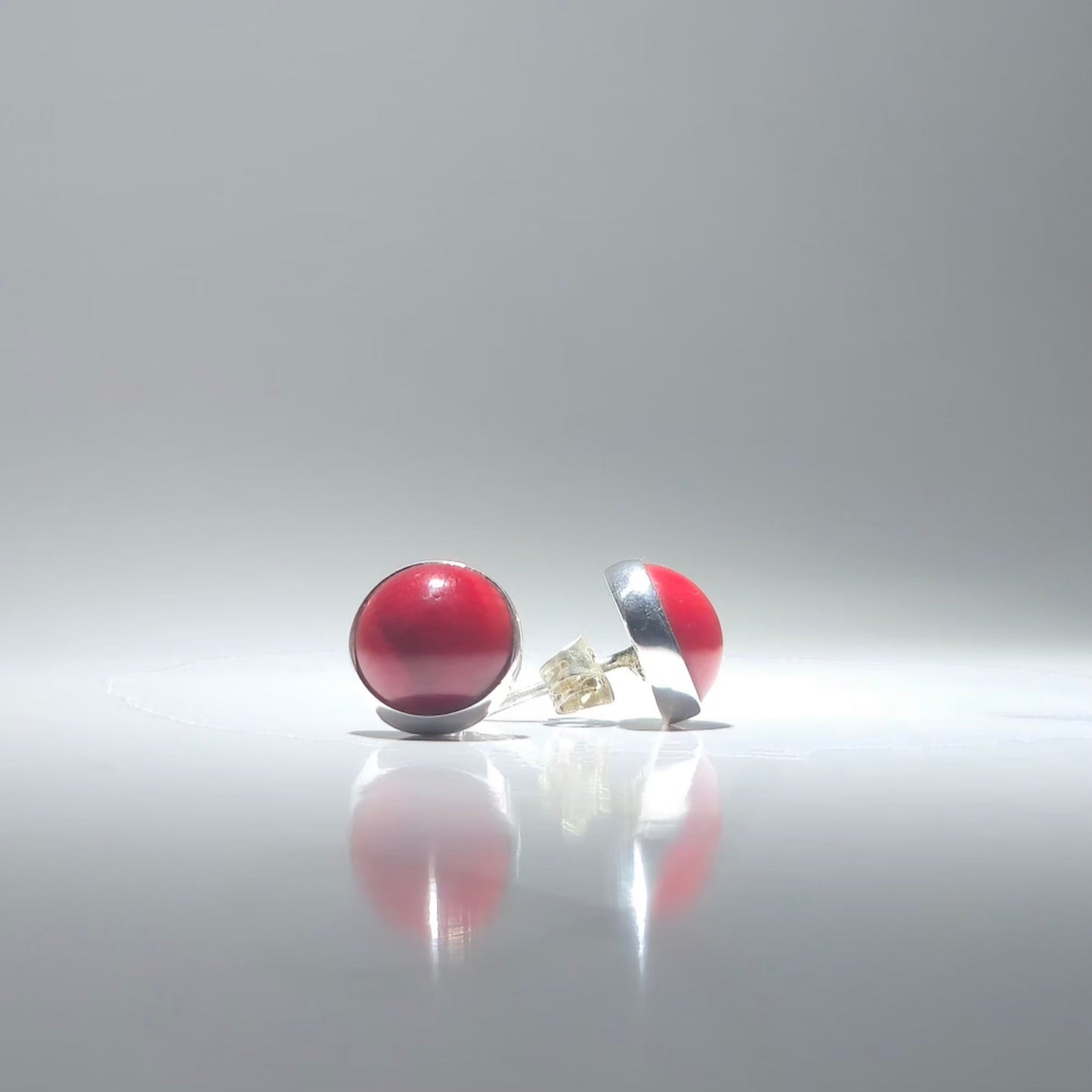 Purple Amethyst earrings with silver edge
